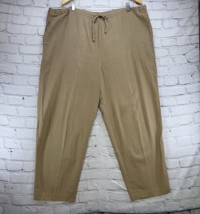 Coldwater Creek Linen Blend Pants Womens Sz XL Beige Pull On  - £12.86 GBP