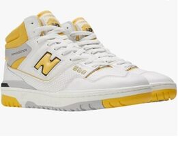 GENUINE NEW BALANCE 650R SIZE 8 TO 14 MENS WHITE YELLOW GRAY HIGH TOP SN... - $66.59+