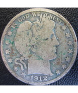 1912-S Barber Half Dollar, silver - $49.49