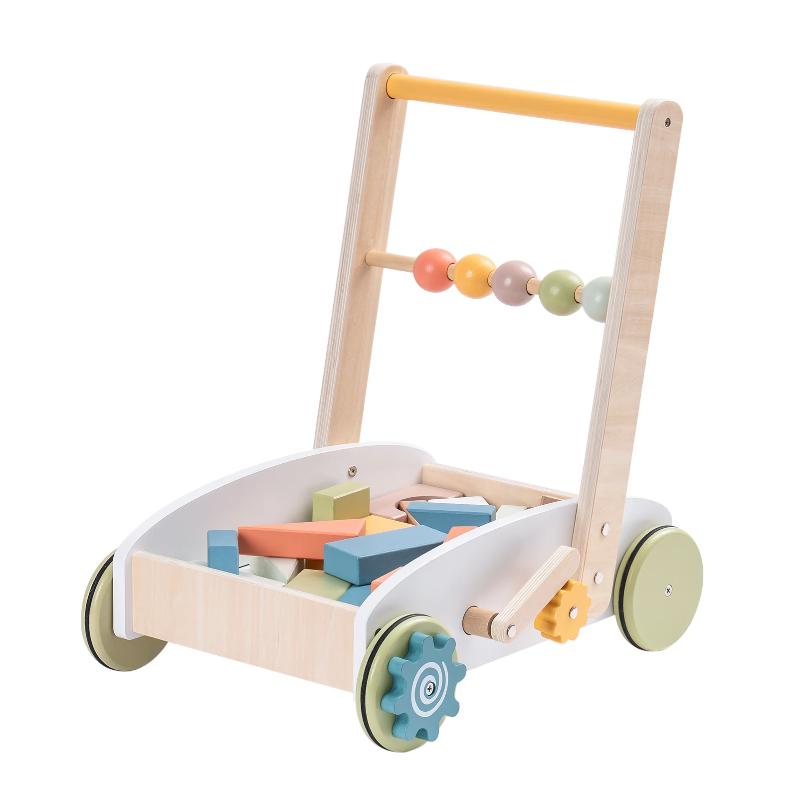ROBUD Wooden Baby Push Walker for Boy Girls Baby Learning Walking Toys with - £78.90 GBP+