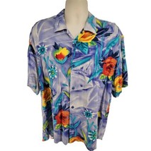 Vintage Jams World Hawaiian Shirt Mens Large Floral Abstract Colorful Size L - £59.56 GBP