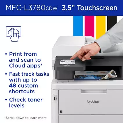 Brother MFC L3780CDW All In One Color MFC Print copy scan  WiFi TN229