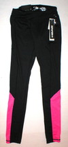 New Head Active Run Womens Black Pink Striped Pants Leggings XS Yoga Pilates Bar - £55.39 GBP