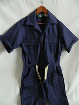 Bass Pro Shops Outdoors SS Blue Coveralls Size Large Reg Chest 42-44 Made in USA - $31.78