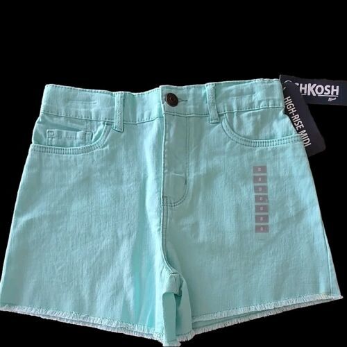 Osh Kosh  ~ Girl&#39;s Size 8 ~ Cotton Blend ~ Hi-Rise ~ Midi ~ Green Shorts - $18.70
