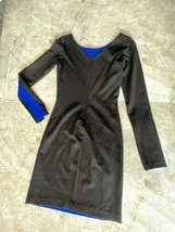 Amanda Uprichard long sleeve Ponte dress black and blue size  P - £34.89 GBP