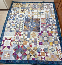 Handmade Quilt 54” X 66” Lap Couch Spread Bed Scarf Runner Tie Dye Count... - $48.69 CAD