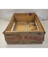 Vintage Tufts Ranch Fruit Wood Crate ~ Winters California ~ Box Red Top ... - $19.59