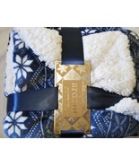 Beautiful New Luxury Velvet/Sherpa Throw Blanket 50 x 60 Reversible Alpi... - $24.99