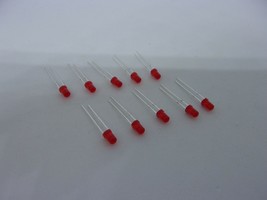 10Pcs Pack Lot 3mm Round 2 Pins LED Light Emitting Diodes Bulbs DIY Project RED - £7.32 GBP