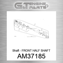 AM37185 SHAFT fits JOHN DEERE (New OEM) - $545.13