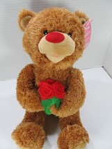 Teddy Bear Animated Singing Let’s Get It On Plush Stuffed Animal With Rose w/tag - £18.62 GBP
