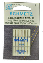 SCHMETZ Jeans/Denim Sewing Machine Needles Size 90/14, 1782 - $6.95