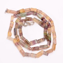 Fluorite Radiant Smooth Beads Necklace 6-9 mm 18&quot; UB-8484 - £7.82 GBP
