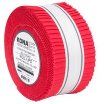 Jelly Roll Kona Cotton Solids Color of the Year 2023 Crush Red Roll-Up M494.44 - £25.92 GBP