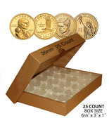 25 Direct Fit Airtight 26mm Coin Capsules For PRESIDENTIAL $1 /SACAGAWEA... - $12.16