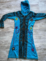 Women’s Small Bohemian Boho Embroidered Full Zip Hooded Duster Jacket - £39.30 GBP