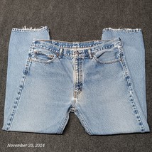 ** Levis 505 Jeans Men 38 x 30 Blue Straight Leg Regular Fit Denim Casua... - $15.23