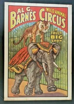 1960 Al G Barnes Circus World Museum Wild Animal Poster  Elephant Vintage WS - £6.38 GBP