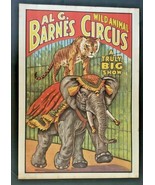 1960 Al G Barnes Circus World Museum Wild Animal Poster  Elephant Vintag... - £6.26 GBP