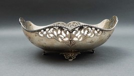 Antique Italian 28 MI Hallmarked 800 Silver Pierced Footed Center Bowl 474 Grams - £896.26 GBP