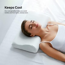 Cooling Orthopedic Memory Foam Contour Cervical Pillow Gel Firm Head Neck Back - £17.74 GBP