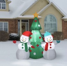 Inflatable snowman couple With Christmas Tree 5ft (as) - £150.35 GBP
