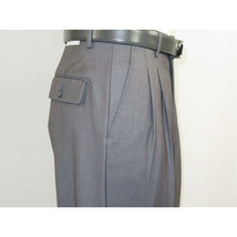 Men Apollo King Banded Collarless suit Mandarin 5 Hidden Button Pastor AG53 Gray image 12