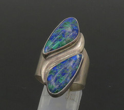 DTR JAY KING 925 Silver  - Vintage Azurite 2 Stone Cocktail Ring Sz 10 - RG23177 - £77.53 GBP