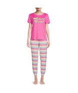 Secret Treasures Ladies Plus Size T-Shirt Joggers Pajama Set Pink Plus S... - £22.97 GBP