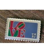 Vintage Love Stamp Design Pin Jonathan Grey &amp; Associates US Postal Svc 1985 - £12.45 GBP