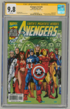 CGC SS 9.8 SIGNED George Perez Cover &amp; Art Avengers #25 Iron Man Thor Spiderman - £124.19 GBP