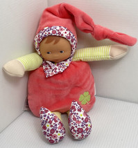 Corolle Elf Baby Mini Doll Lovey Plush 10" Stuffed Toy Pink Vinyl Face  - $13.55