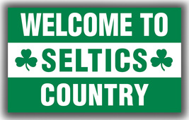Boston Celtics Basketball Flag Welcome to Celtics Country 90x150cm 3x5ft Banner - £11.95 GBP