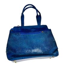 Southwestern Embossed Tooled Brand New Leather Handbag Peacock Blue - £35.61 GBP