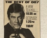 A View To A Kill Print Ad Advertisement TBS James Bond 007 TPA19 - £4.75 GBP