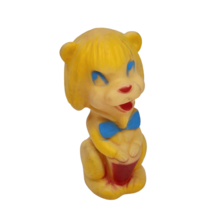 6&quot; Vintage 1966 Reliance Plastic Yellow Baby Lion Rubber Squeaker Squeak Toy - £18.68 GBP