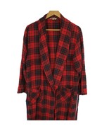 Leveret Womens XXL 100% Cotton Flannel Long Robe w Pockets Lightweight Soft - $33.82 CAD