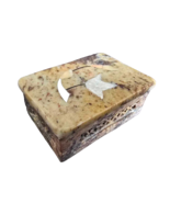 Vintage Jade Mother of Pearl Inlay  Jewelry Trinket Box / Incense Burner - $935.06 MXN