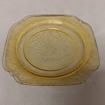 Federal Glass Madrid Luncheon Plate Yellow Amber Depression Glass - £12.02 GBP