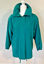 London Fog Green Rain Coat Jacket Full Zip Windbreaker Collar Women&#39;s XS... - $716.66 MXN