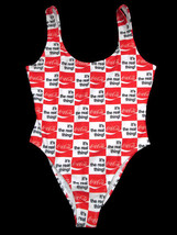 Coca-Cola One Piece Swimsuit Jersey Fully Lined Size XL X-Large Checker Board - £11.38 GBP
