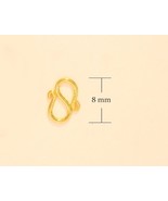 PURE 24k solid gold &quot; S &quot; clasp lock 8 mm handmade from Thailand B10 - £59.49 GBP