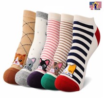 Woman No Show Invisible Animal Cat Kitten Cotton Low Cut Casual Ankle Socks - $3.85+