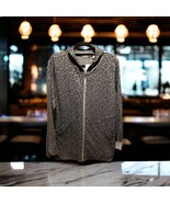 Soft Surroundings Women&#39;s Large Lyra Jacket w/ Hood Gray Animal Leopard ... - €50,47 EUR