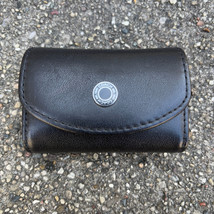 COACH Black Leather Contact Lens, Lash, Lipstick, Ear pods Travel Case W... - $24.22