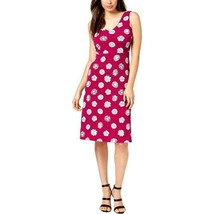 Vince Camuto Womens Crisscross Back A Line Dress Size Large Color Fuchsia Fury - £70.43 GBP