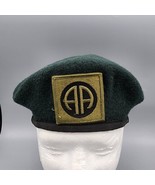 Vintage 82nd Airborne Patch 100 Wool Green Beret Hat Size 7 1/4 SPM1C1-1... - €74,52 EUR