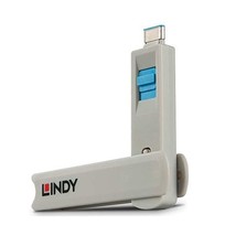 LINDY 40465 USB Type C Port Blocker Key, Blue - Pack of 4  - £65.48 GBP