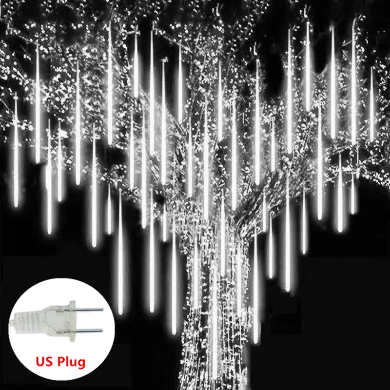 LED Meteor Shower Christmas Gar Holiday Strip Light Outdoor Waterproof Fairy Lig - £66.88 GBP
